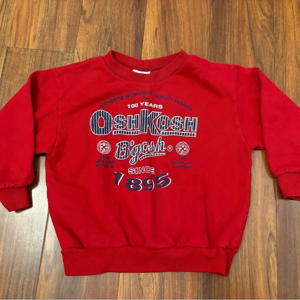 Osh Kosh B’Gosh Vintage Red Crewneck Sweatshirt